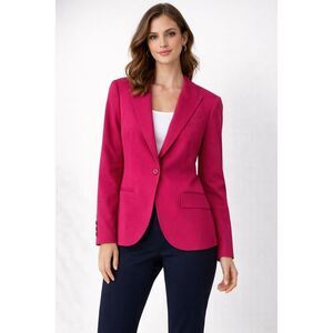 Escada Angora 98%Virgin Wool Pink Blazer Jacket Sz 38 Made In Croatia